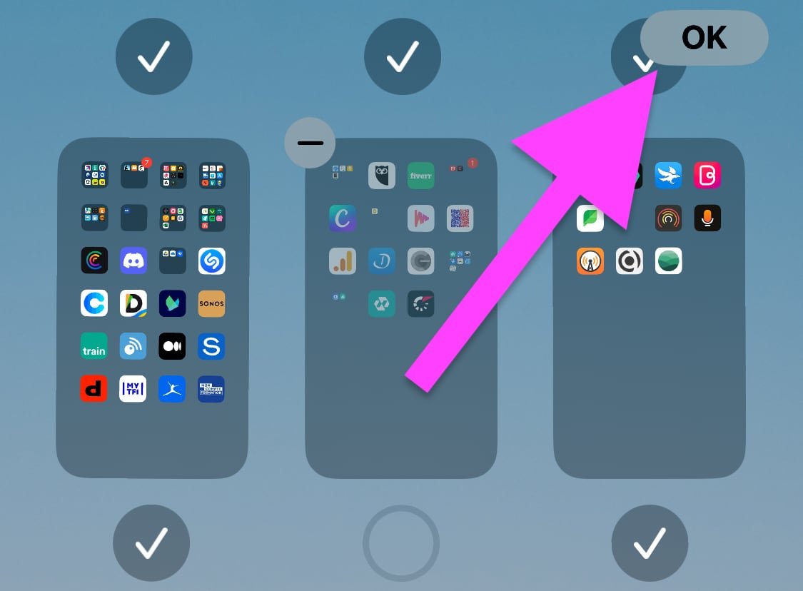 Validate Modification Reception screen