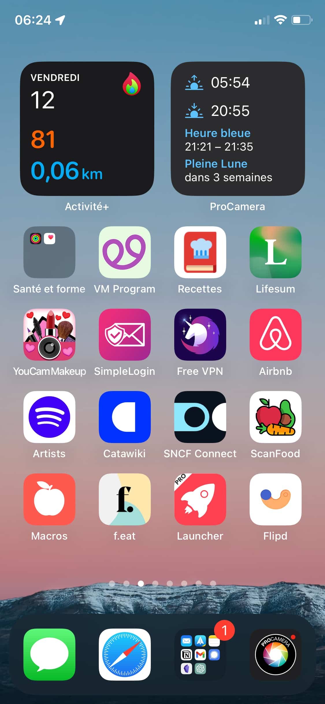 IOS 16 home screen