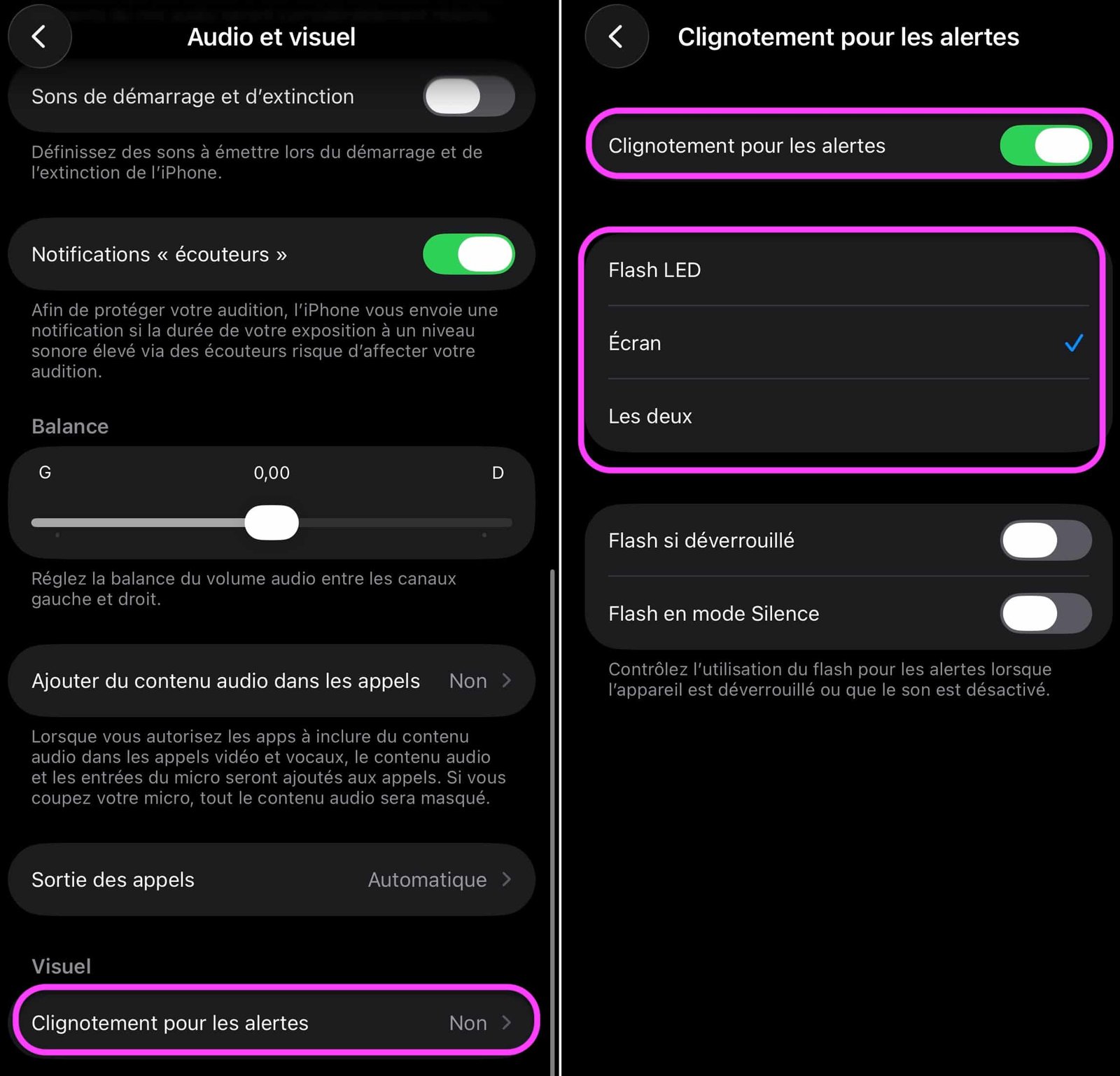 iPhone screen notification alert
