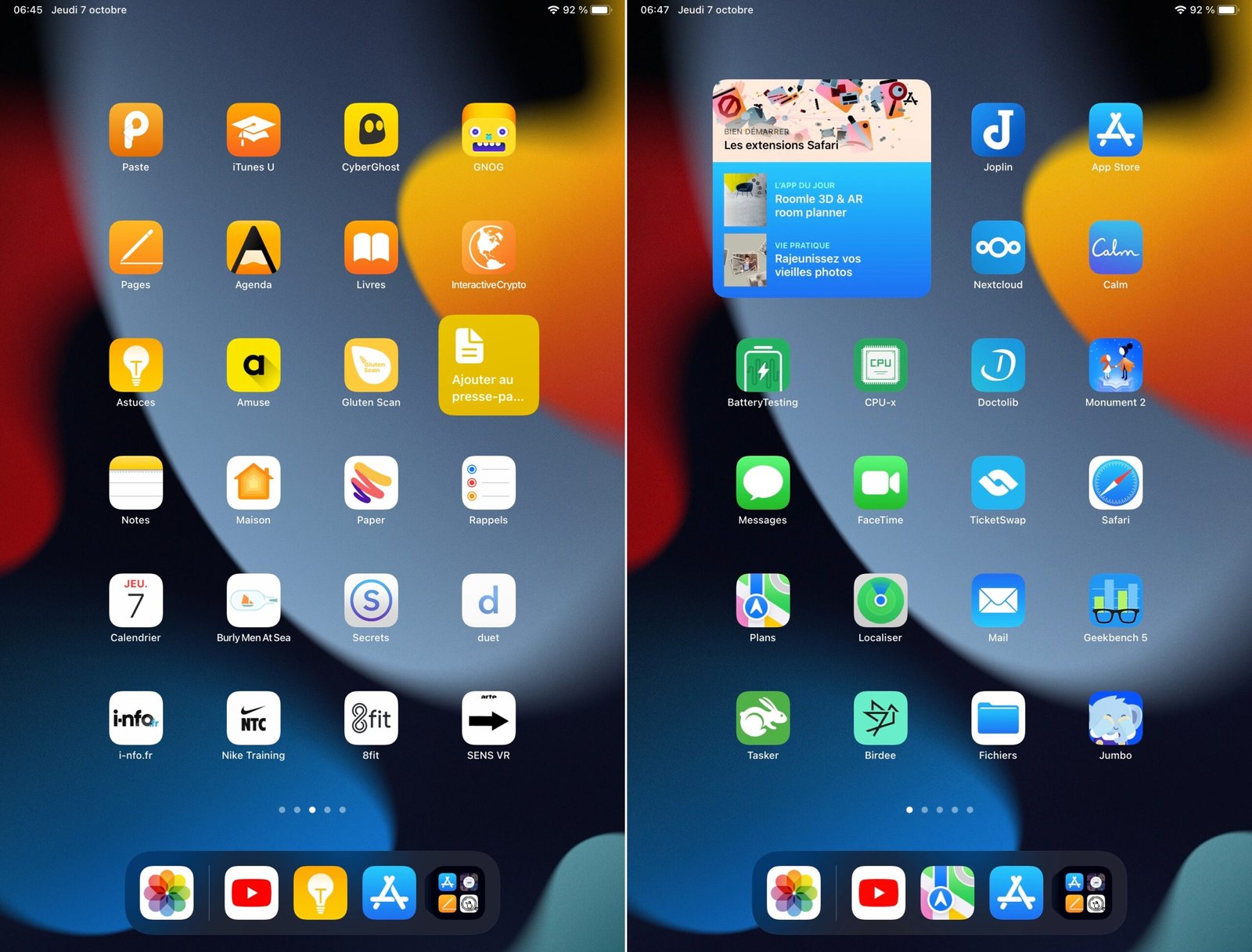 Arrange applications by color