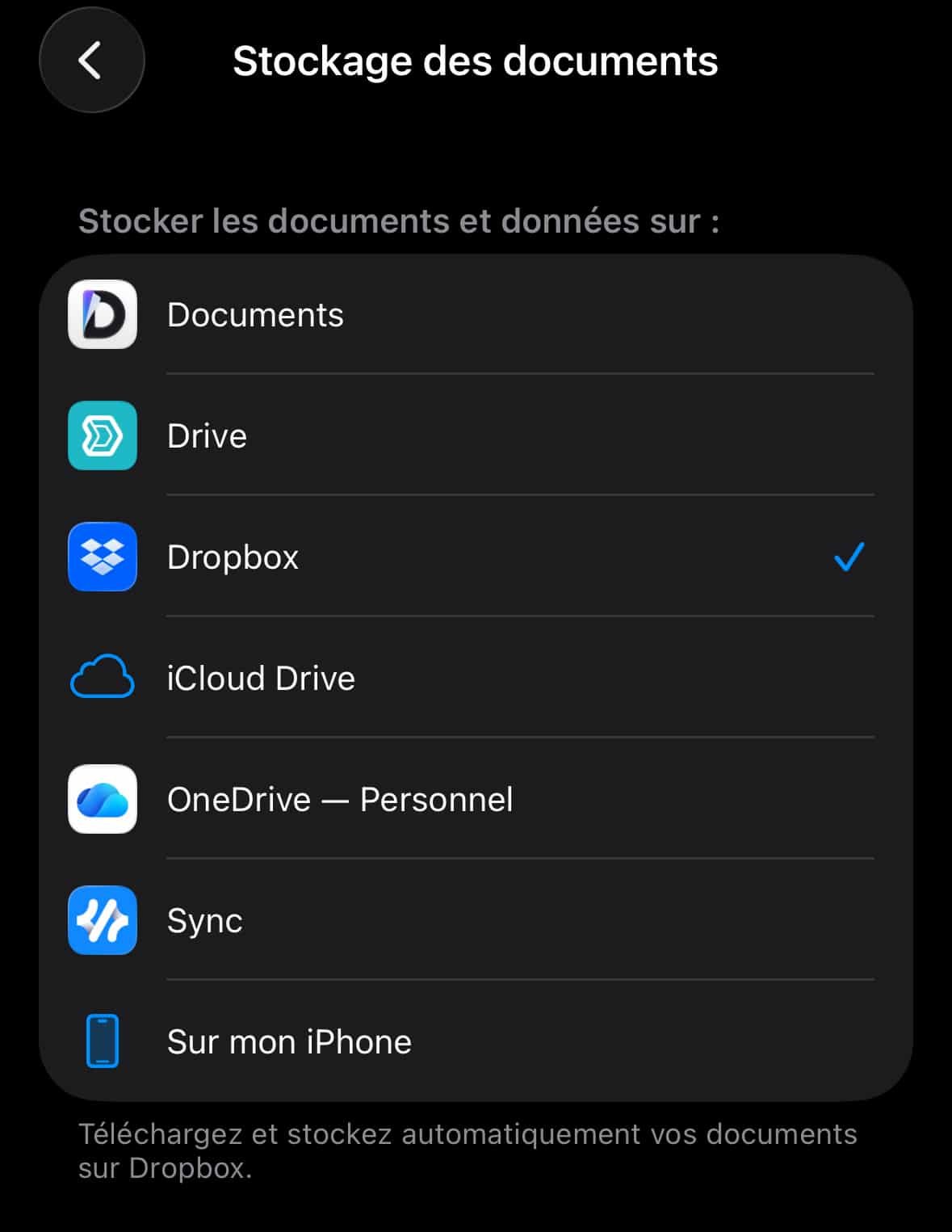 iOS document storage