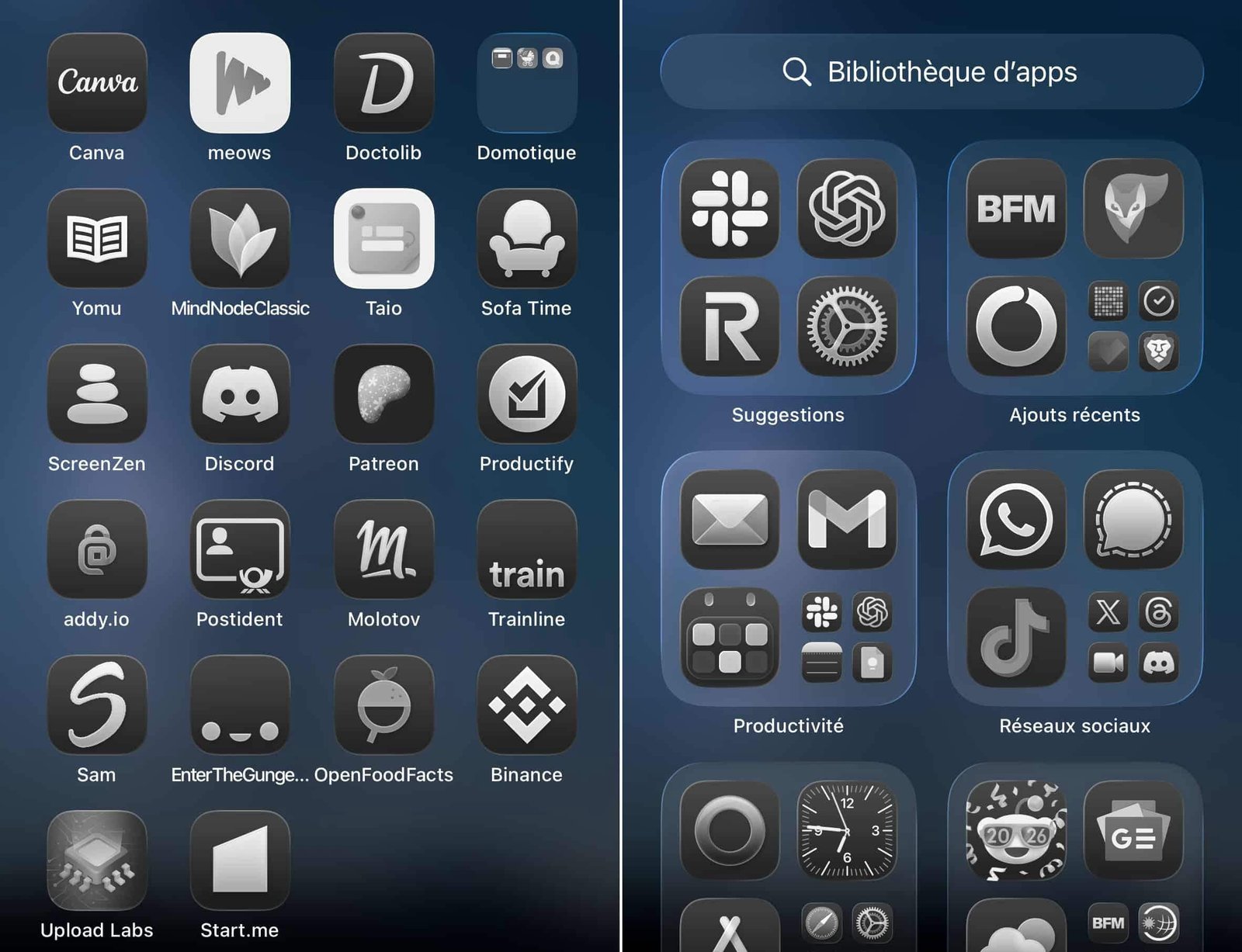Customize Black Home Screen