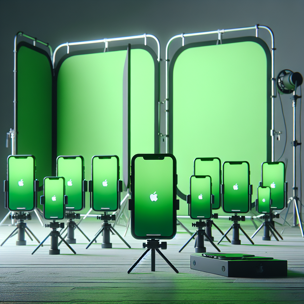portable green screens iPhone